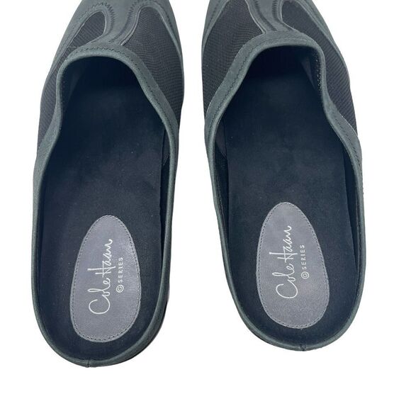 Cole Haan 9B NikeAir Comfort Clogs Wedge Slip On Slide Mule Black Gray Womens - Picture 7 of 14